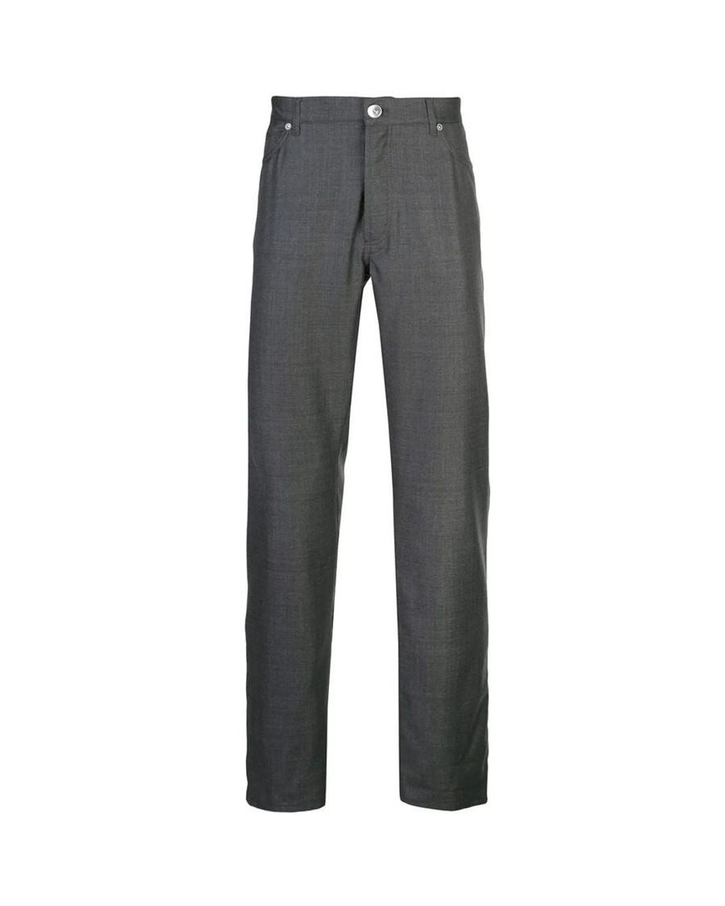 Brunello Cucinelli Gray Medium Wool Trousers, Brand Size 54 (Us for men