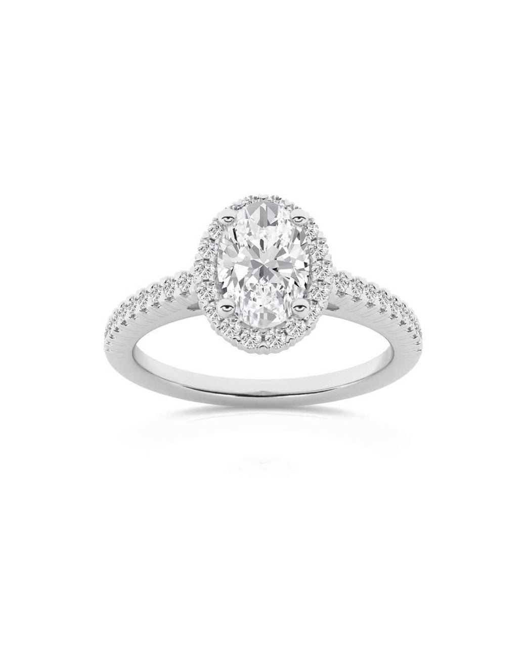Brilliant Diamond Metallic 1.00 Carat 14K Round Cut Lab Grown Diamond Halo Wedding Ring For - Color/Clarity-G+Si for men