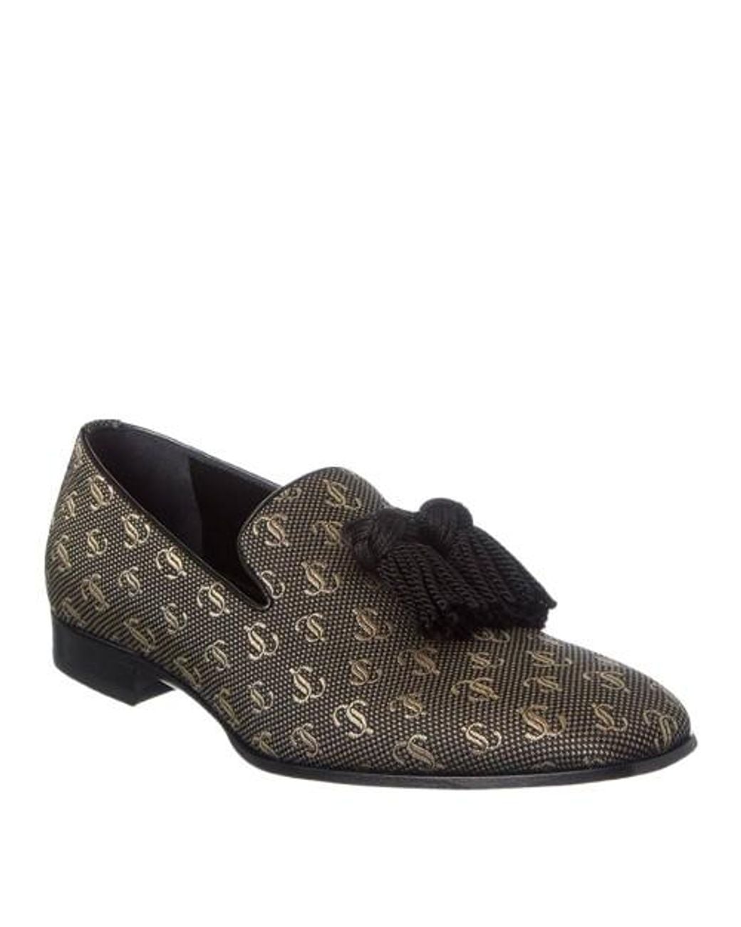 Jimmy Choo Gray Foxley/M Jacquard Loafers, Brand Size 40.5 Us for men