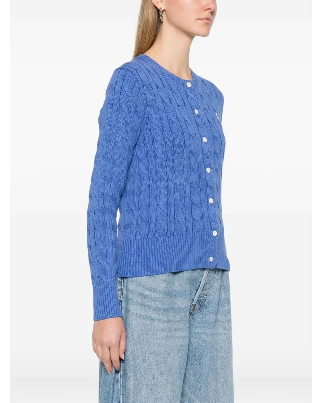 Polo Ralph Lauren Blue Cable-Knit Jumper for men