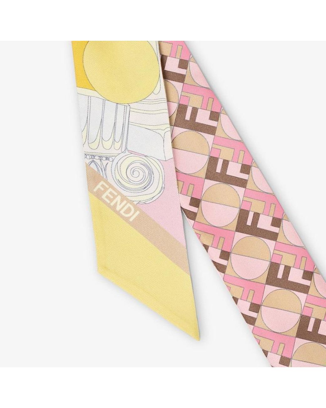 Fendi Multicolor Two-Sided Silk Printed Wrappy for men