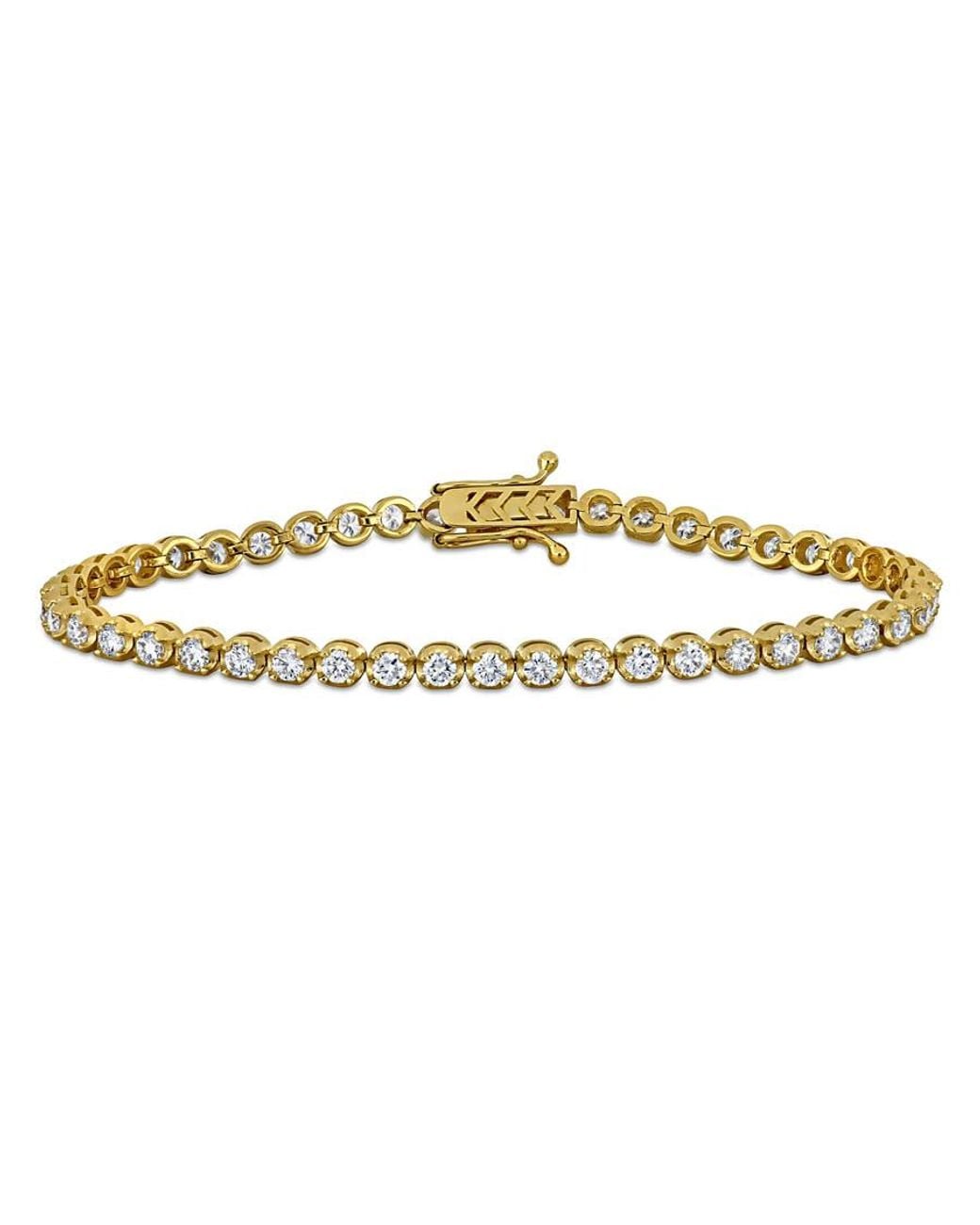 Created Forever Metallic 2 1/2Ct Tw Lab-Grown Diamond Tennis Bracelet for men