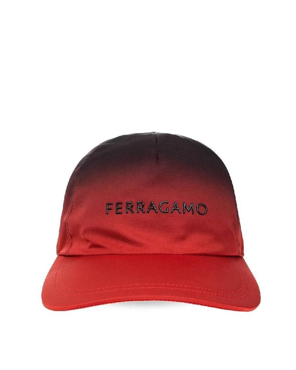 Ferragamo Red Logo-Applique Baseball Hat for men