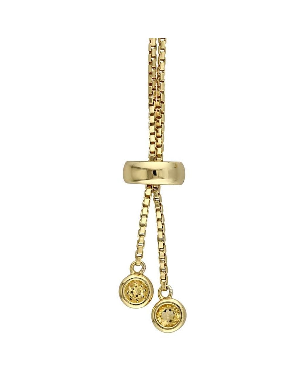Amour Metallic Citrine Tassel Bolo Bracelet for men