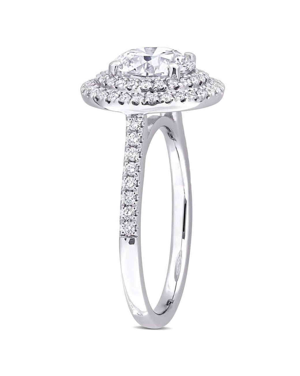 Created Forever Metallic 2 1/2Ct Tdw Lab-Created Diamond And Tsavorite Accent Halo Engagement Ring for men