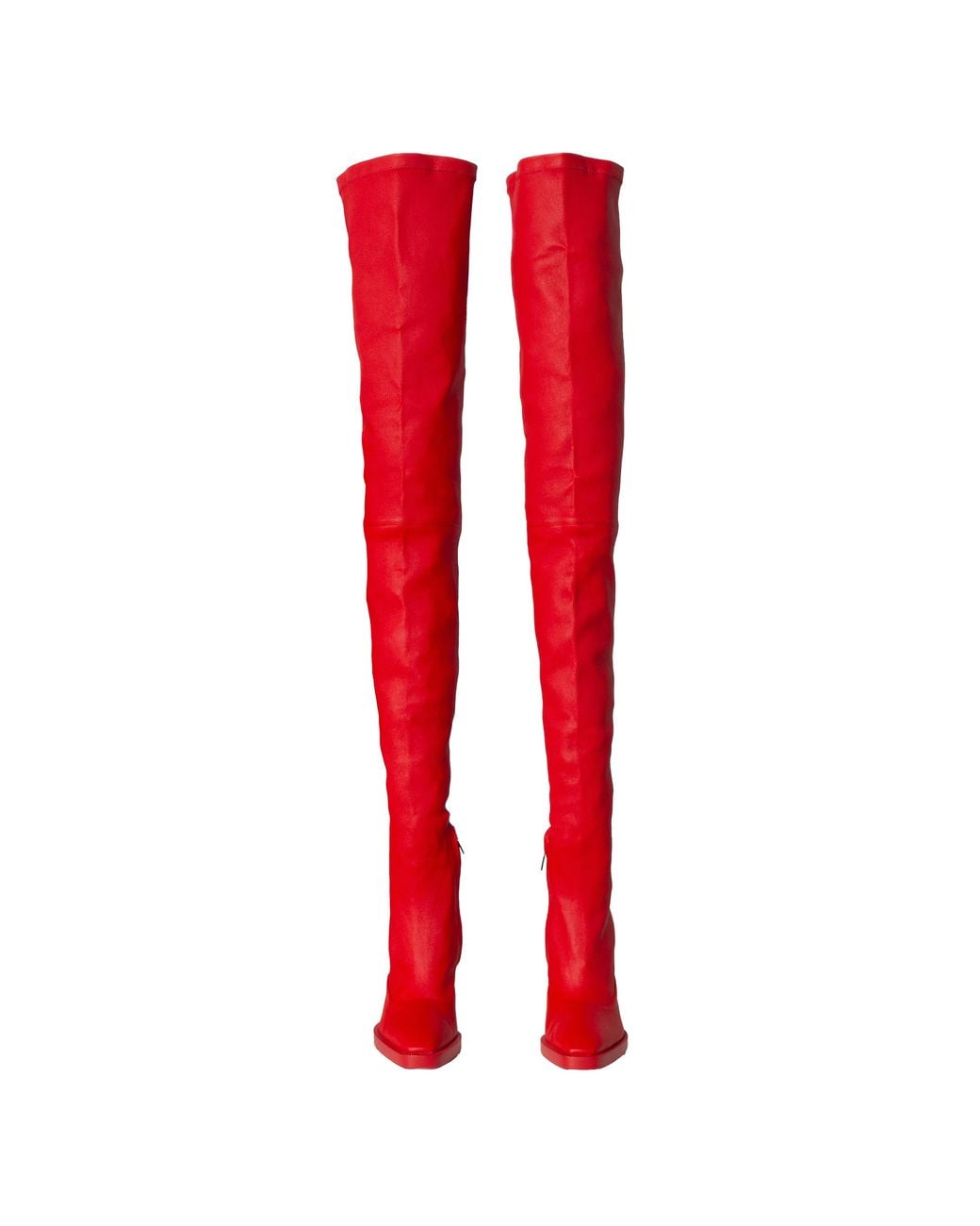 Ferragamo Red Ferragamo Ramii Nappa Stretch Thigh-High Boots