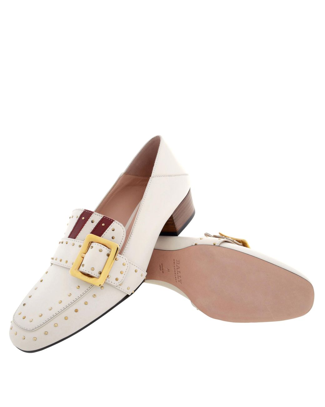 Bally Natural Marcella Janelle Studded Leather Pumps