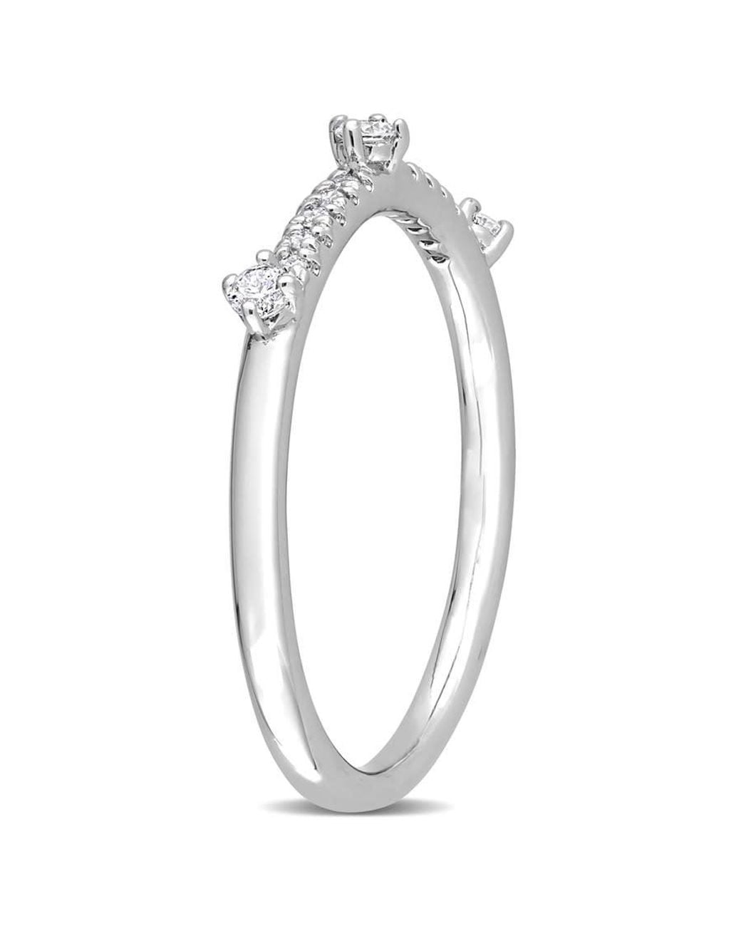 Created Forever White 1/7 Ct Tgw Lab Created Diamond Semi-Eternity Ring for men