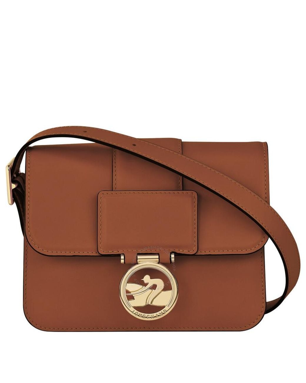 Longchamp Box-trot Logo-plaque Crossbody Bag in Brown | Lyst