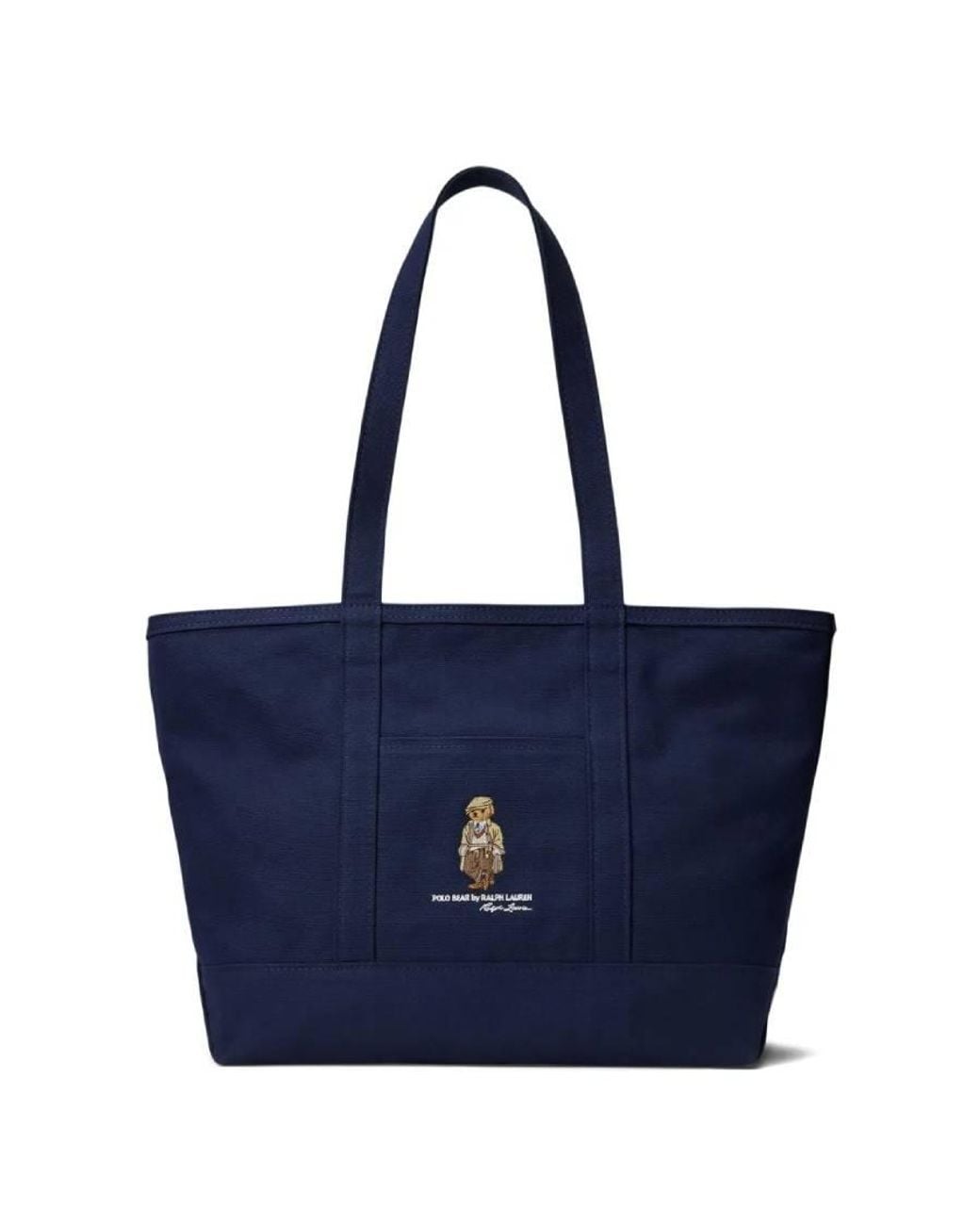 Polo Ralph Lauren Blue Polo Bear Canvas Tote Bag for men