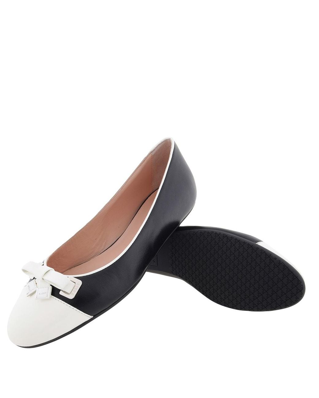Bally Black Sofye Leather Ballerinas, Brand Size 35.5 Us Size 5