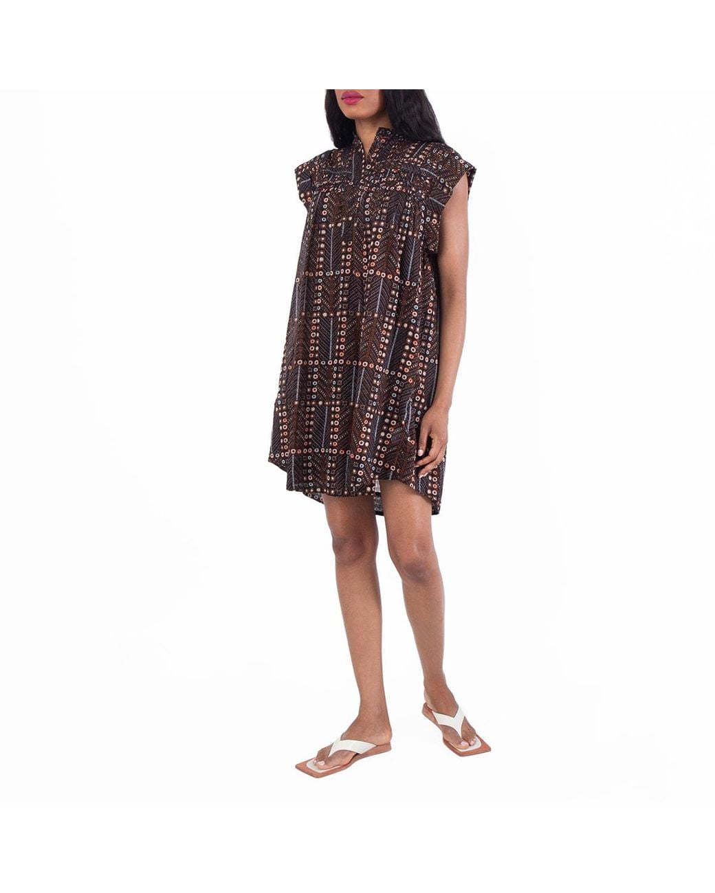 Isabel Marant Red Leazali Pintucked Mini Dress, Brand Size 34 Us