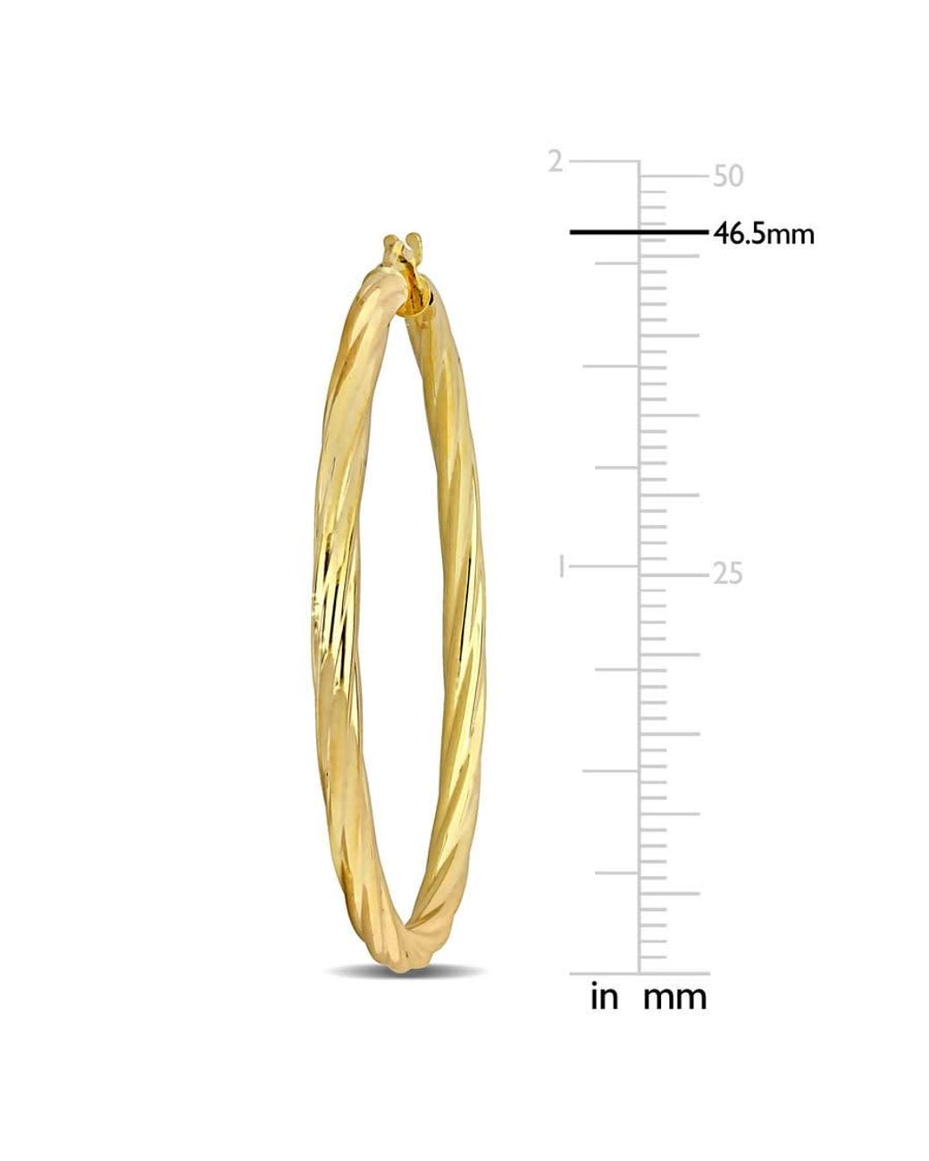 Amour Metallic 46.5Mm Twisted Hoop Earrings for men