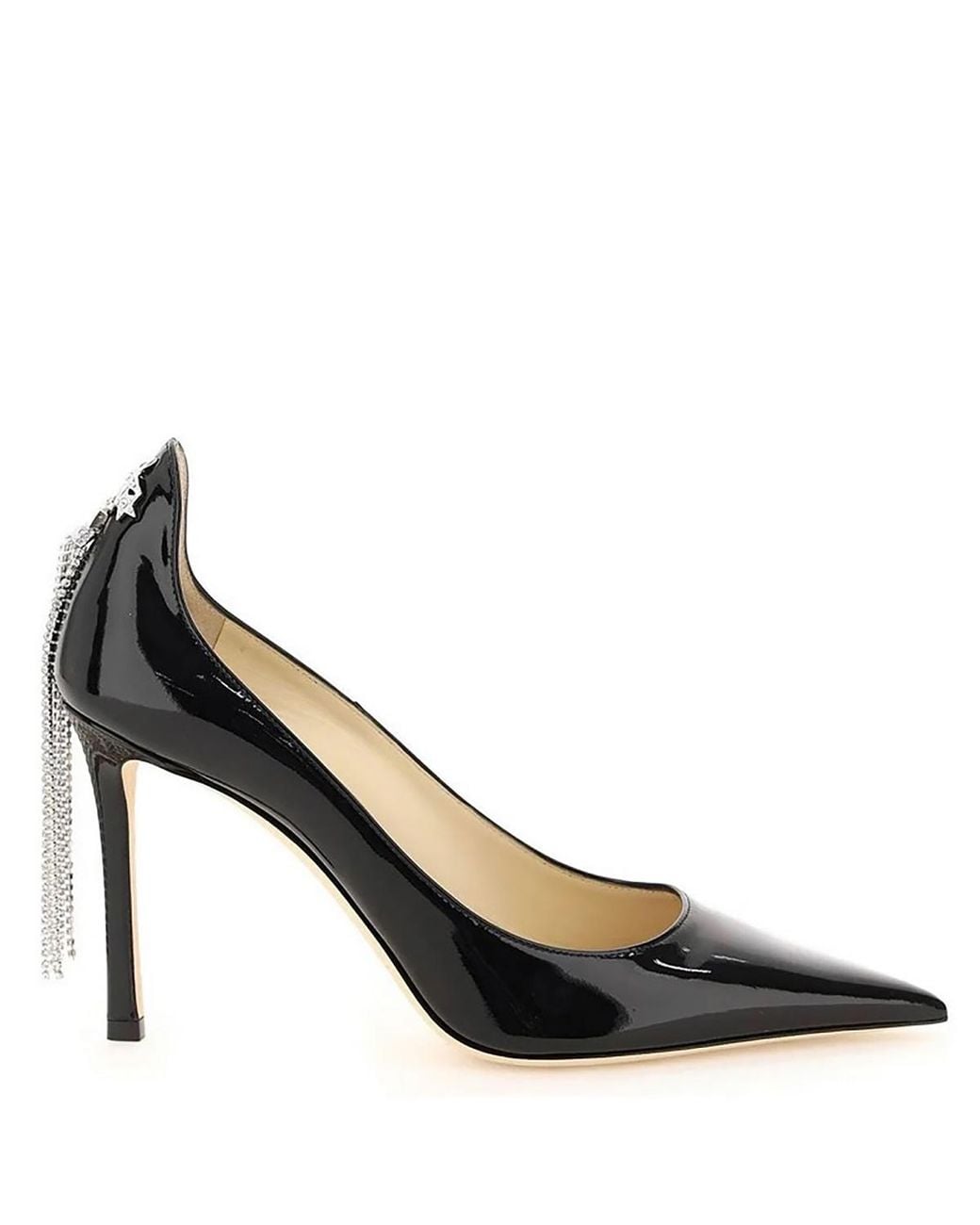 Jimmy Choo Black Spruce 95 Patent Leather Pumps