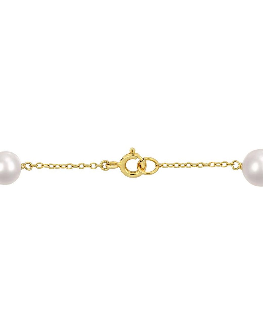 Amour Metallic 6.5-8.5 Mm Cultured Freshwater Pearl Station Bracelet for men