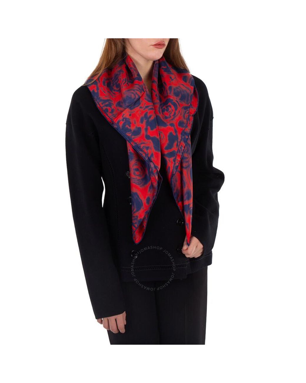 【送料&関税込】Burberry Silk Scarf With Roses - Unisex Burberry Silk Rose Print Scarf 8079866 5045704777518 - Jomashop