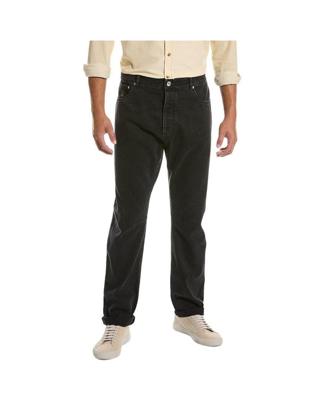 Brunello Cucinelli Black Relaxed Fit Trousers, Brand Size 54 (Us for men