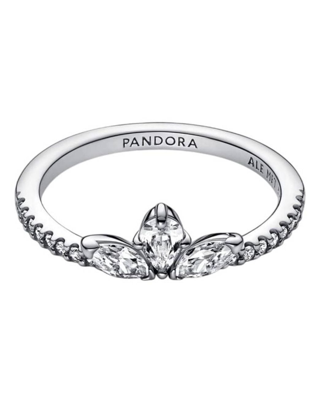 Pandora Metallic Timeless Sparkling Herbarium Sterling Cluster Ring for men