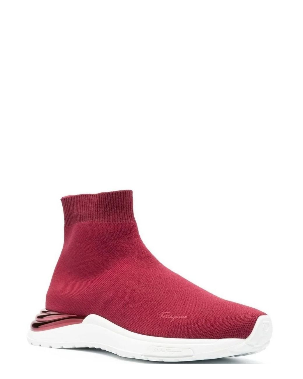 Ferragamo Red Ladies Bordeaux Sneakers, Us