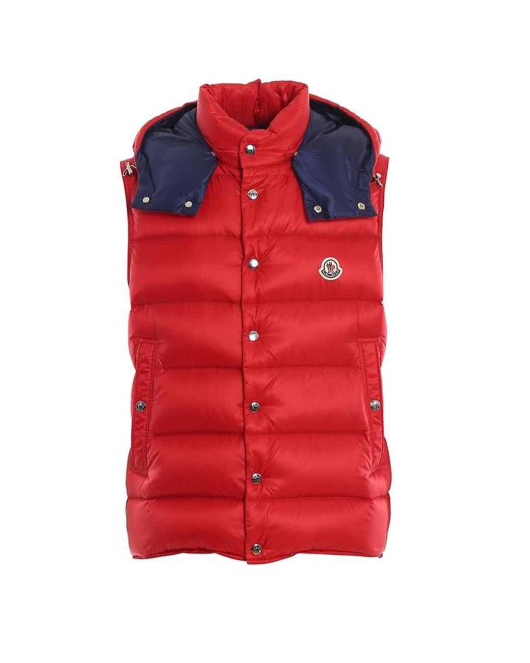 Moncler Synthetic Red Down Billecart Vest for Men - Lyst