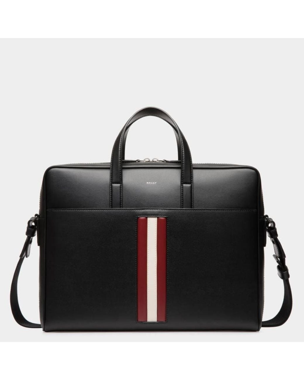 Bally Black Mythos Bovine Leather Briefcase for men