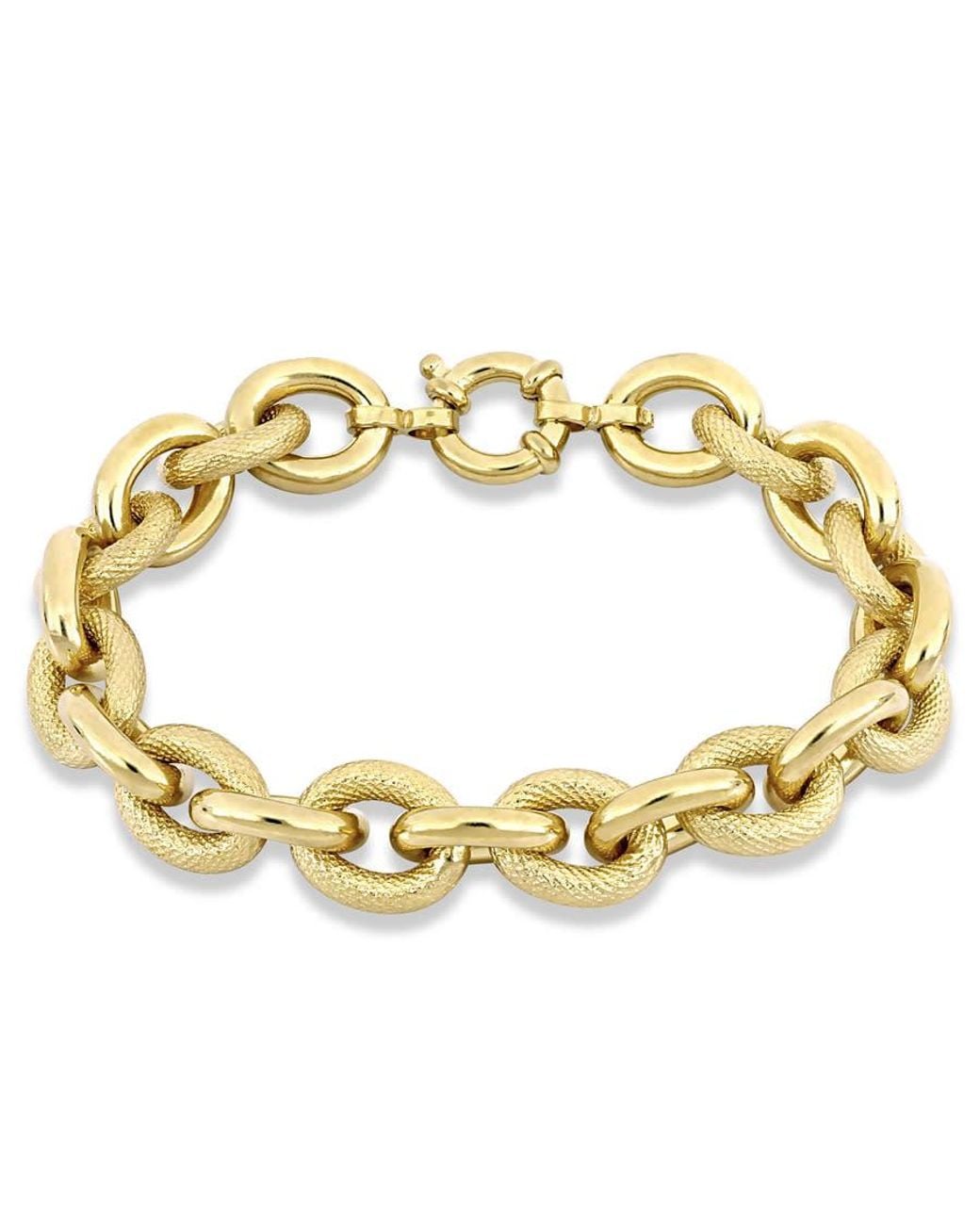 Amour Metallic Oval Link Bracelet for men
