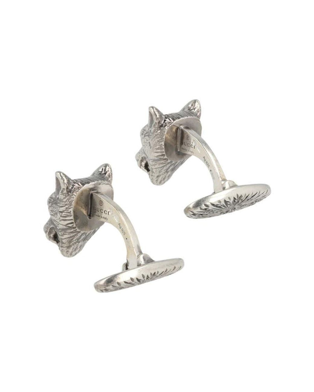 Gucci Gray Anger Forest Sterling Cufflink Ybe52407500100U for men
