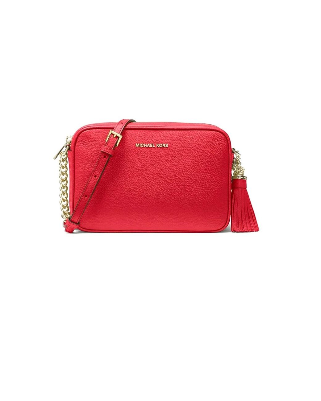 michael kors camera bag red