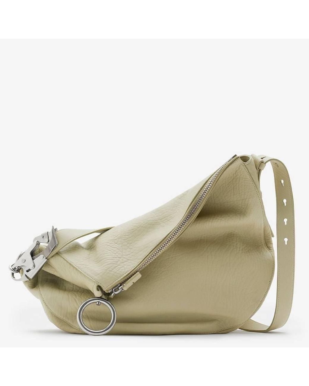 Burberry Natural Medium Knight Leather Shoulder Bag