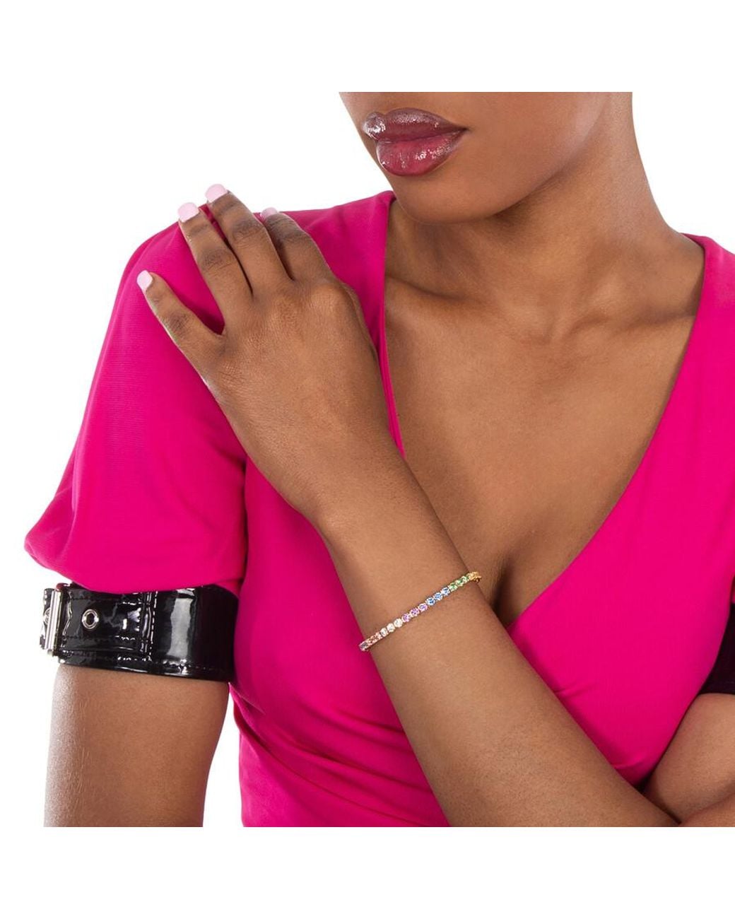 Swarovski Metallic Matrix Multicolored Tennis Bracelet