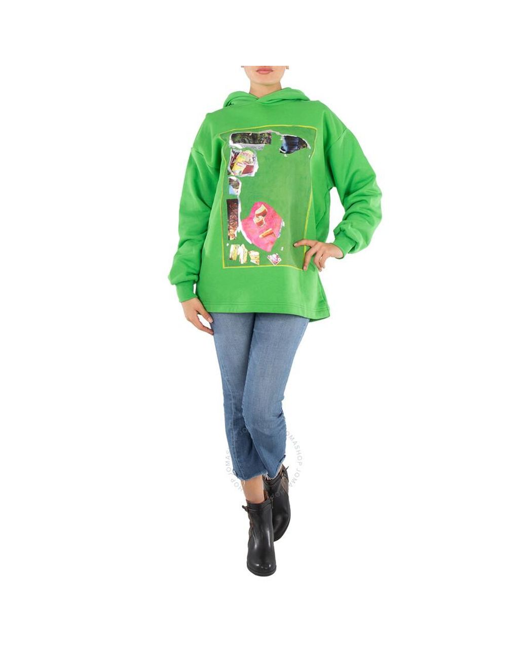 Digital logo hooded sweatshirt hotsell
