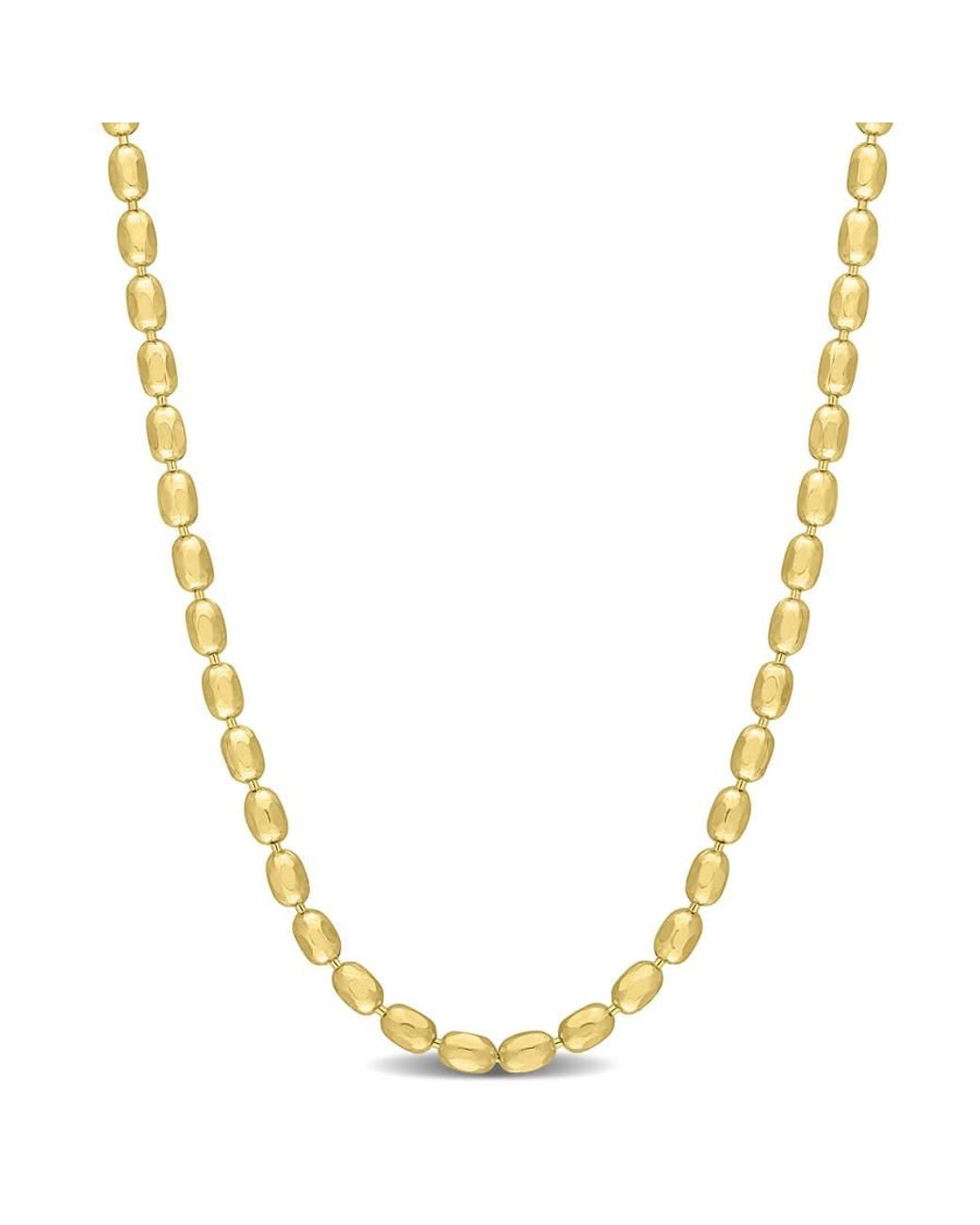 Amour Metallic Oval Ball Chain Necklace