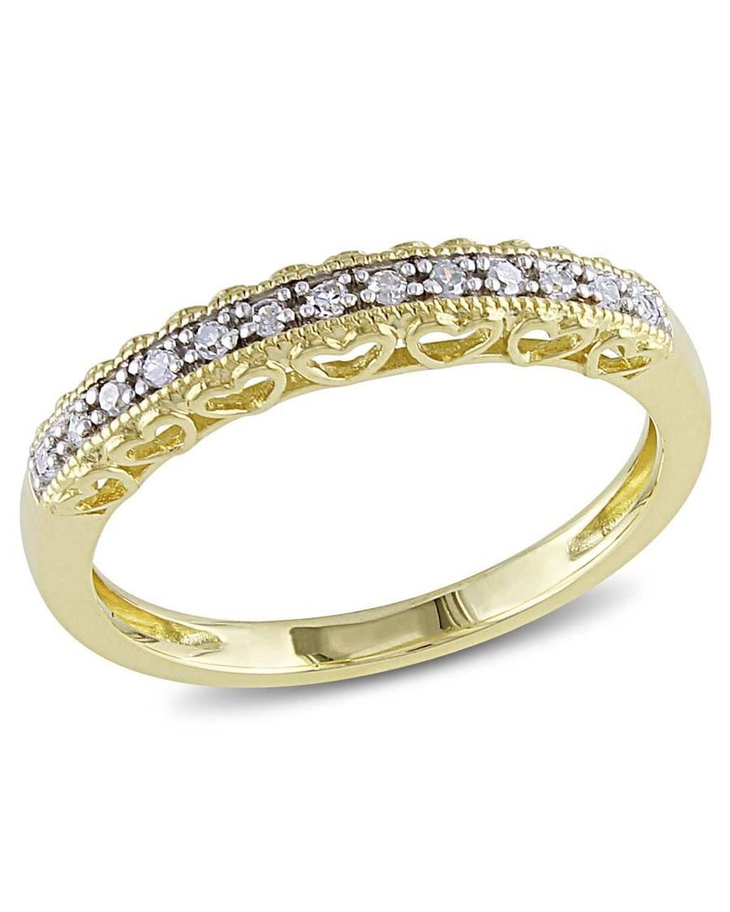 Amour Metallic Diamond Heart Anniversary Band for men