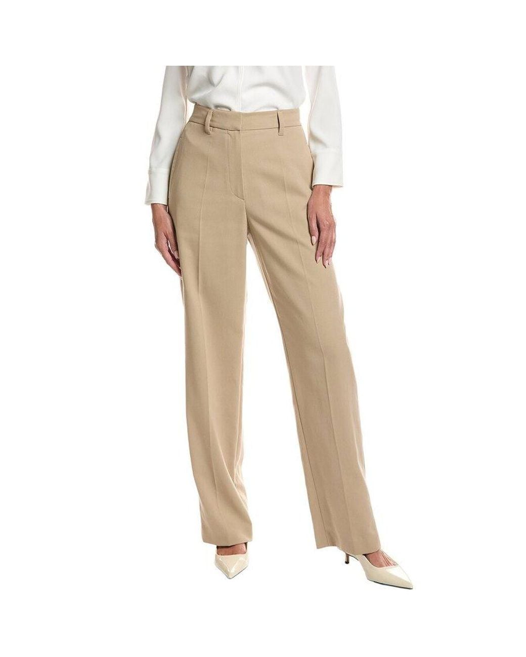 Brunello Cucinelli Natural Tailored Straight Trousers, Brand Size 42 (Us for men