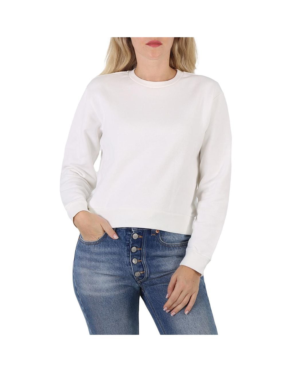 Roberto Cavalli White Ladies Floral Snake-Print Sweatshirt, Brand Size 42 (Us for men
