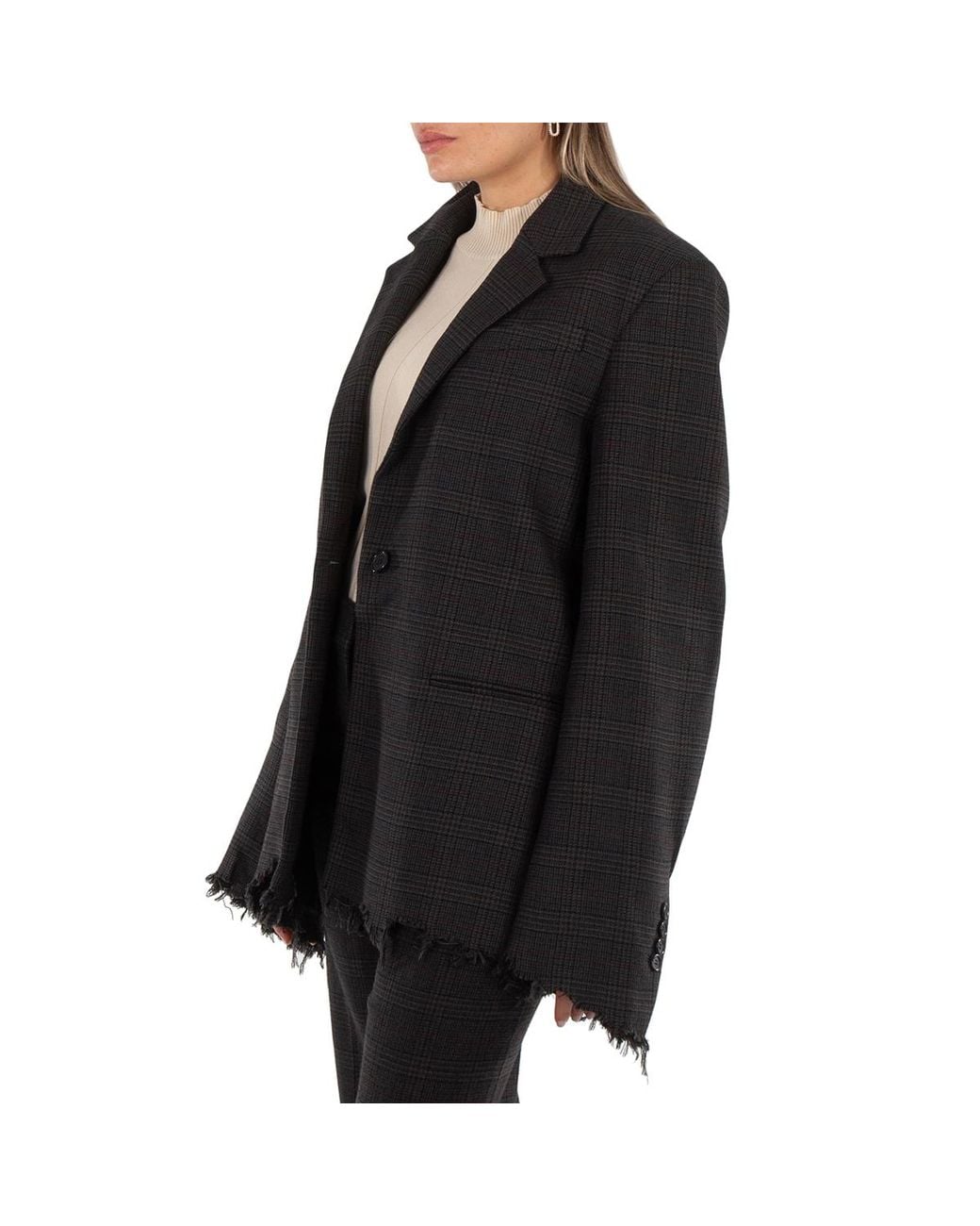 J.W. Anderson Black Ladies Distressed-Effect Blazer for men