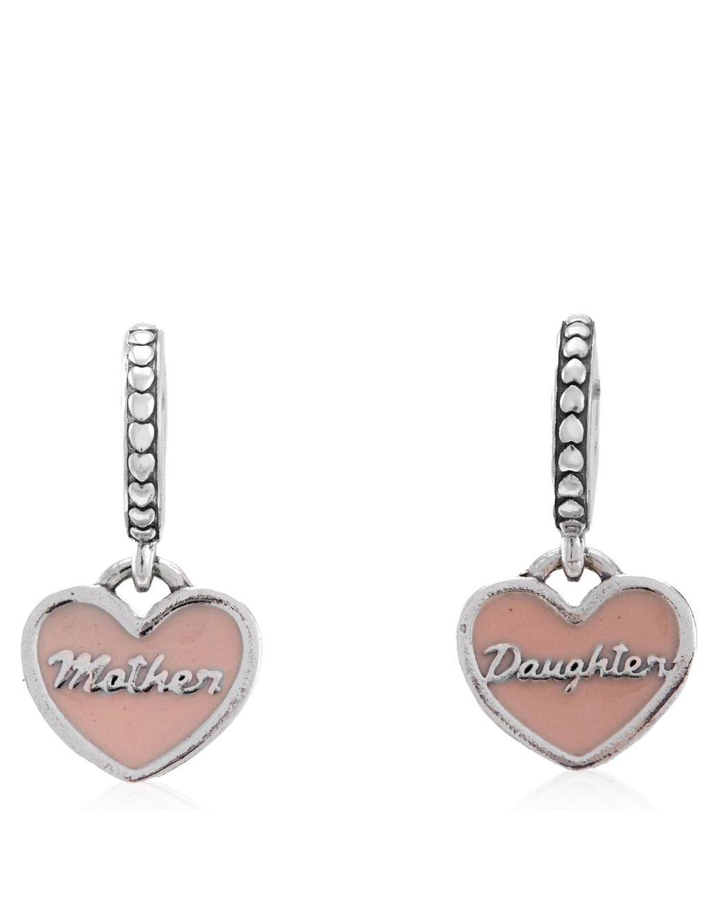 Pandora White Mother And Daughter Split Heart Dangle for men
