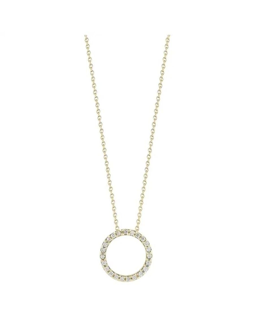 Roberto Coin Metallic Circle Pendent With Diamonds for men