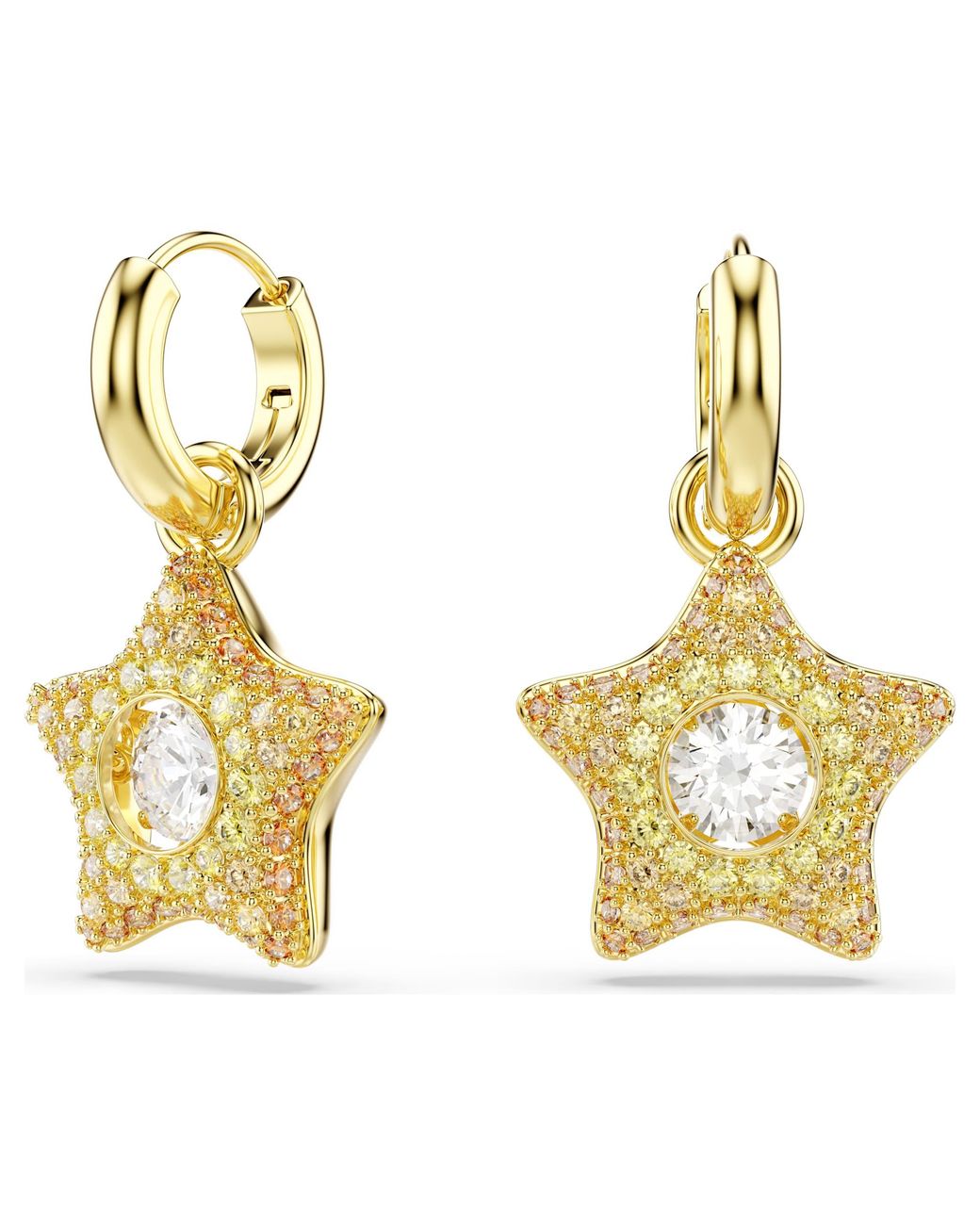 Swarovski Metallic Sublima 18K Plated Star Drop Earrings for men