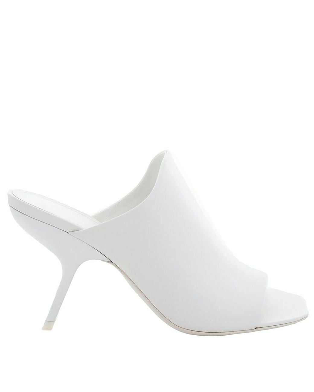 Ferragamo White Nappa Open-Toe Slide Sandals