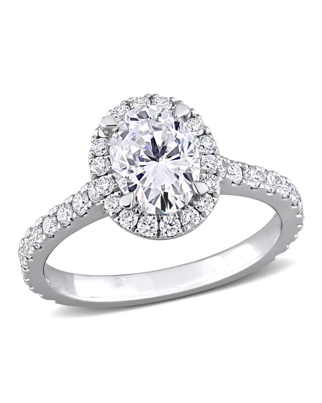 Created Forever Metallic 2 Ct Tw Oval & Round Lab Created Diamond With Tsavorite Accent Halo Engagement Ring for men