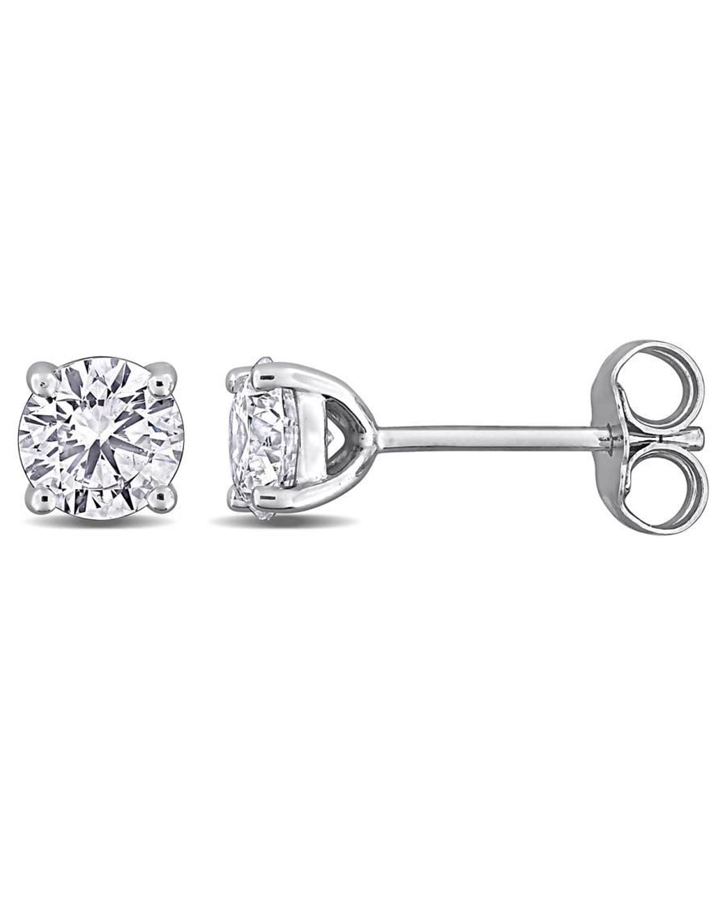 Created Forever Metallic 1Ct Tw Lab-Grown Diamond Solitaire Stud Earrings for men