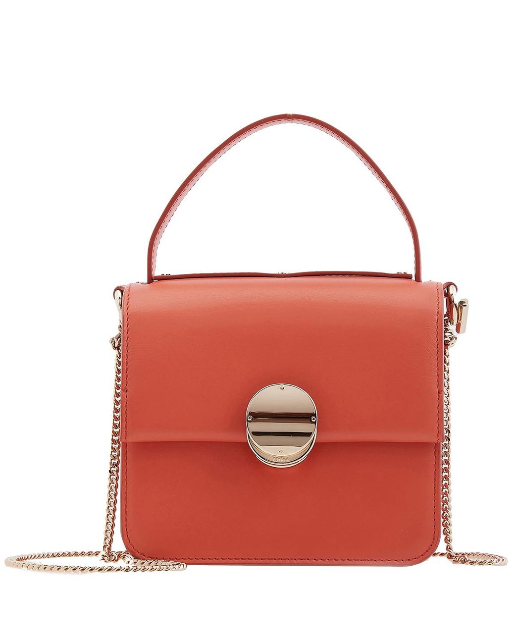 Chloé Red Penelope Small Leather Top Handle Bag