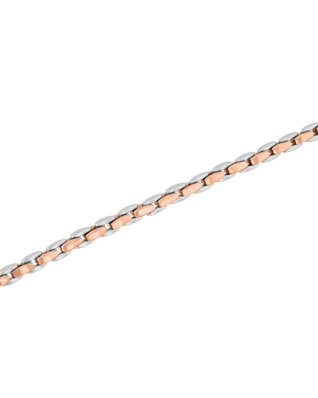Robert Alton Metallic Stainless Steel With Rose Finish Bracelet for men