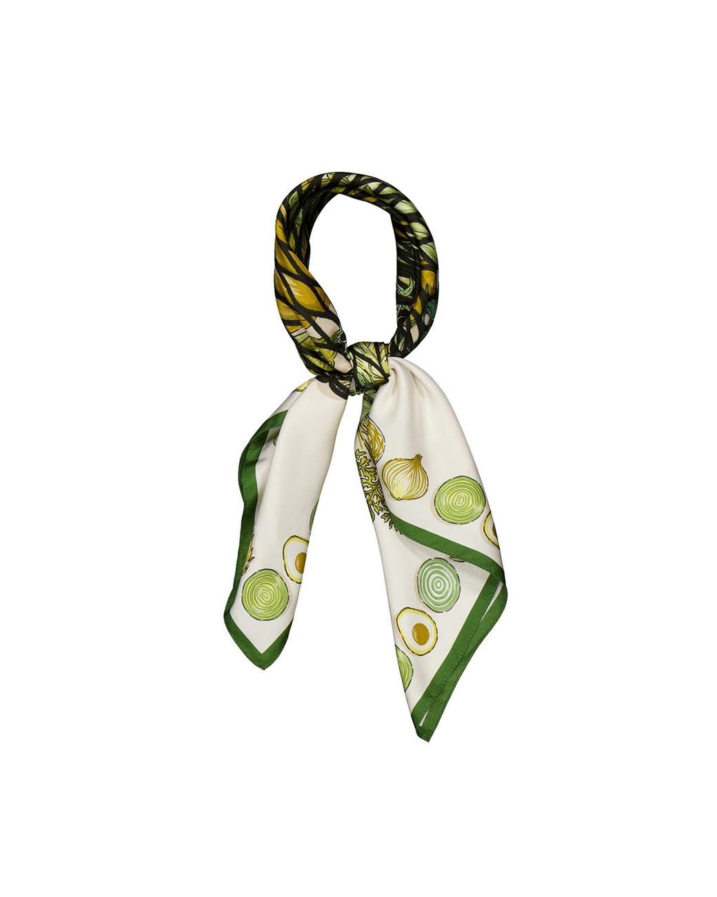 Longchamp Green The Gourmet Mesh Bag Square Silk Scarf for men