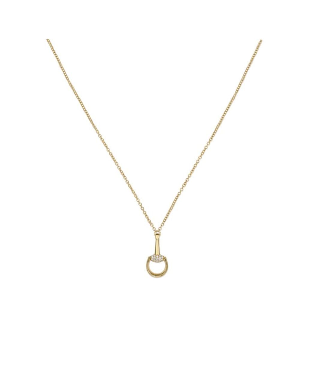 Gucci Metallic Horsebit Diamond Necklace for men