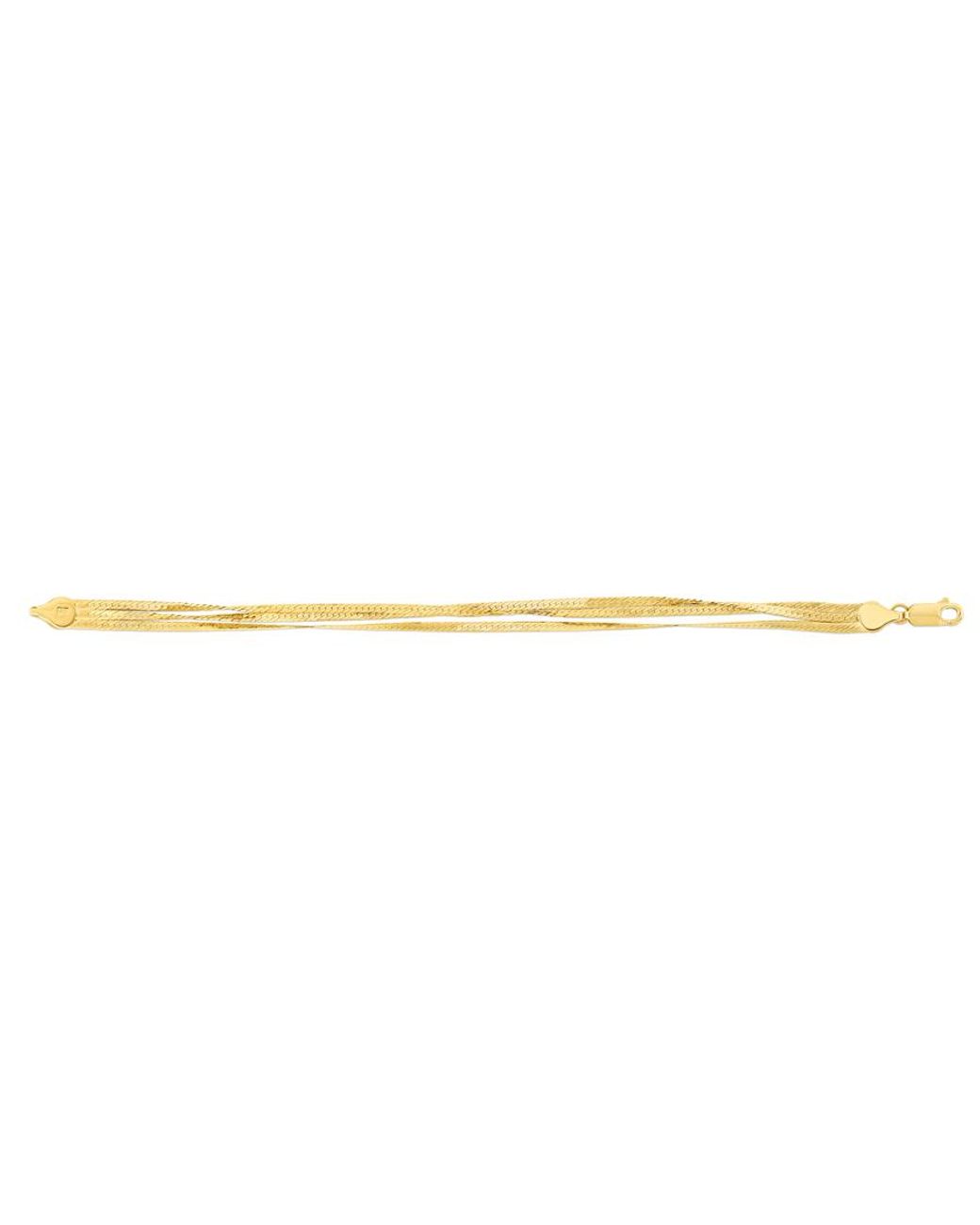 Kylie Harper Metallic Ladies 14K Multi-Strand Herringbone Bracelet for men