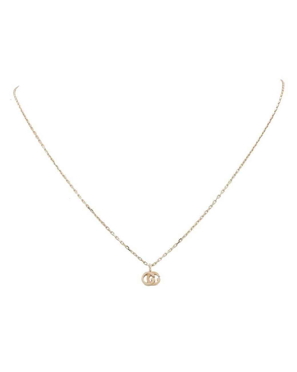 Gucci Metallic Gg Running 18Kt Rose Necklace for men