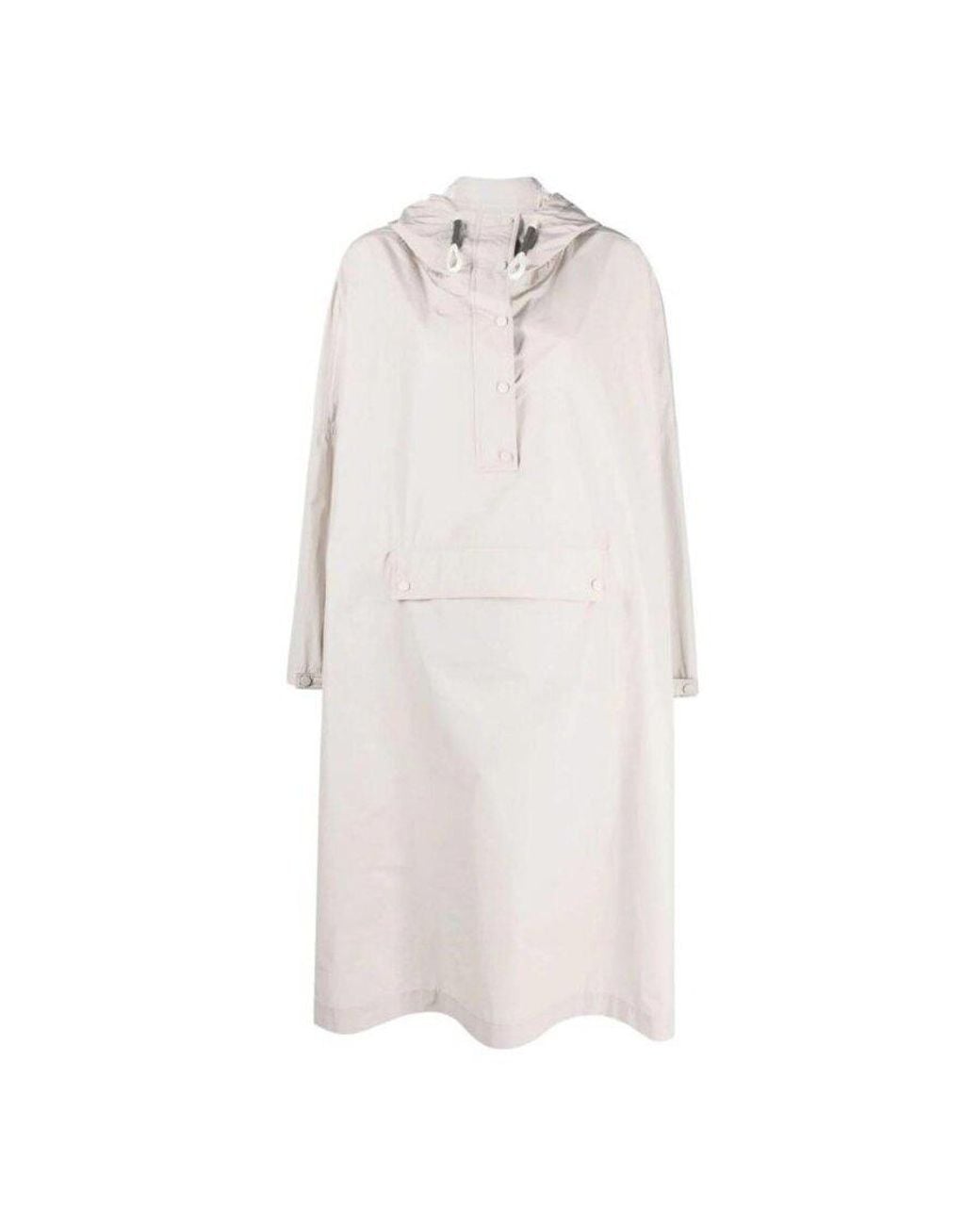 Brunello Cucinelli White Dove Hooded Long Coat, Brand Size 38 (Us for men