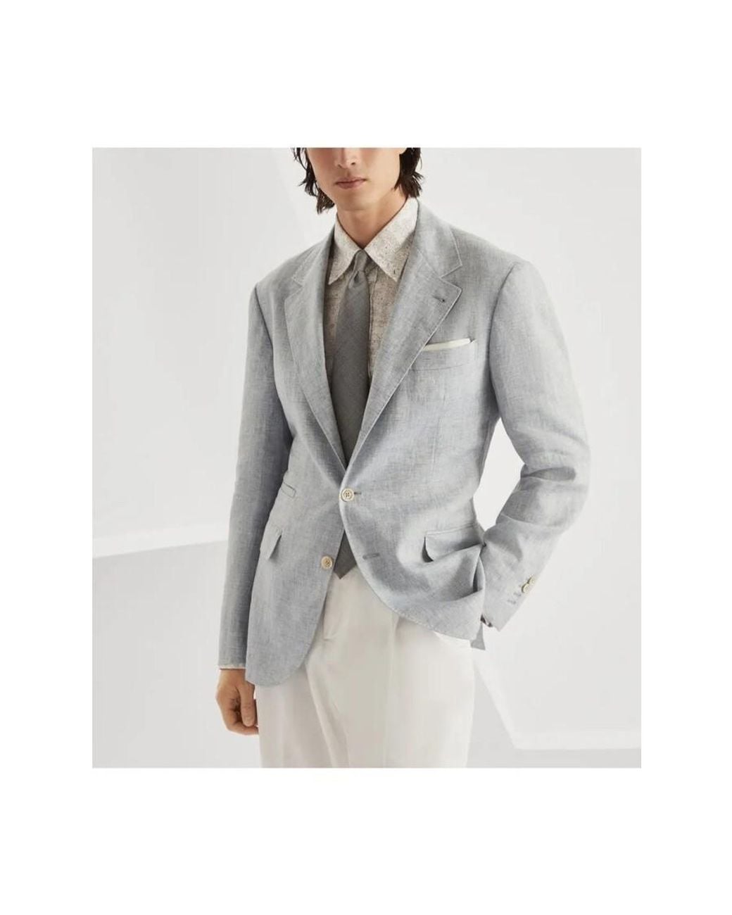 Brunello Cucinelli Gray Blazer Nwt, Brand Size 46 (Us for men